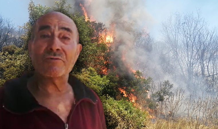 İzmir'deki yangında korku dolu anlar