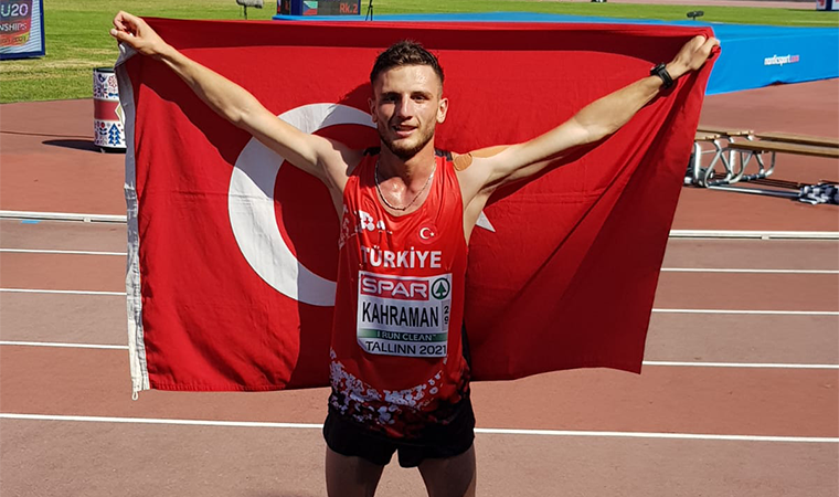 Mert Kahraman, Avrupa 20 Yaş Altı Atletizm Şampiyonası'nda madalya kazandı