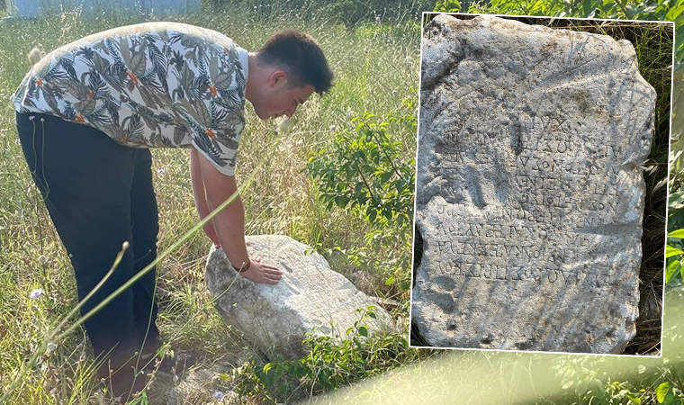 Tarlada 2 bin yıllık kitabe bulundu