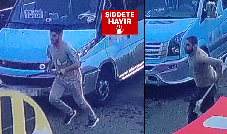 Dolmuş şoförü kural tanımaz yolcudan canını zor kurtardı: O anlar kamerada