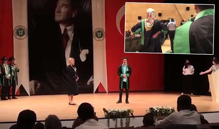 Mezuniyet töreninde “İstanbul Sözleşmesi yaşatır” ve 