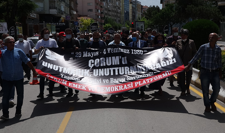 Çorum Katliamı'nda hayatını kaybedenler anıldı