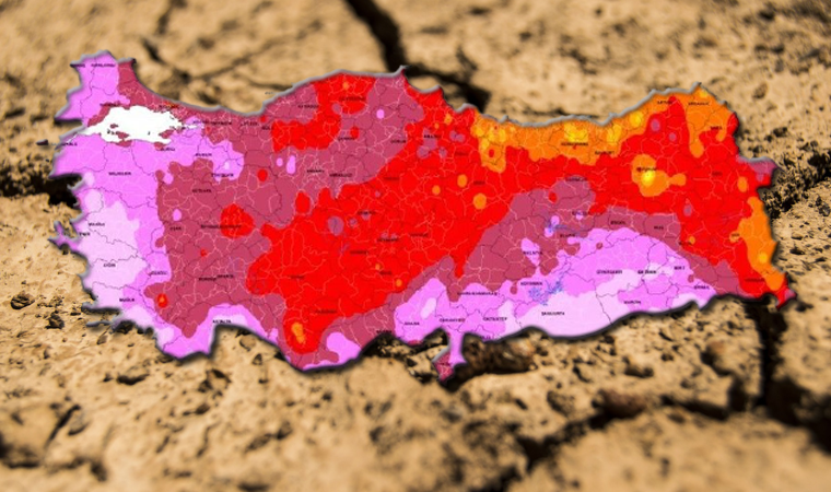 Meteoroloji bu harita ile uyardı: Aşırı sıcaklara dikkat!