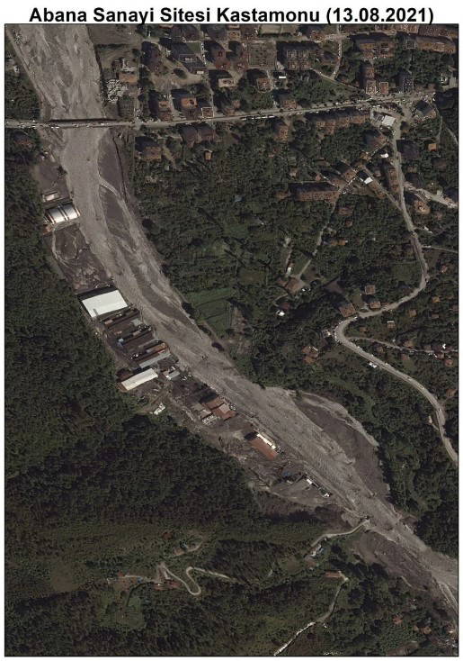 MSB paylaştı! Sel felaketinin yaşandığı bölge uzaydan görüntülendi