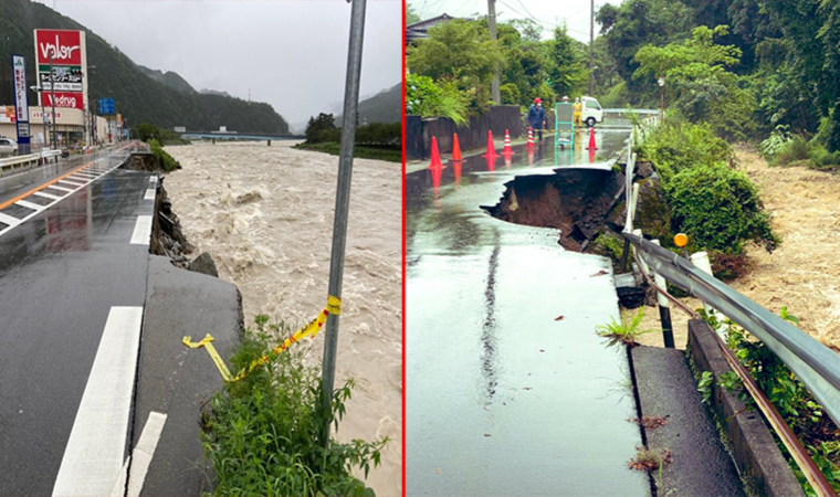 Japonya’da sel heyelana neden oldu: 3 ölü