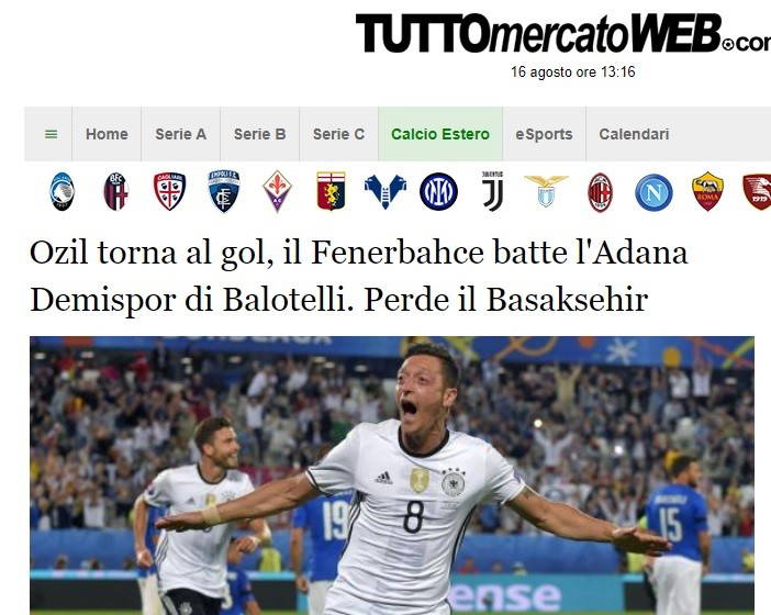 Mesut Özil'in ilk golü dünya basınında