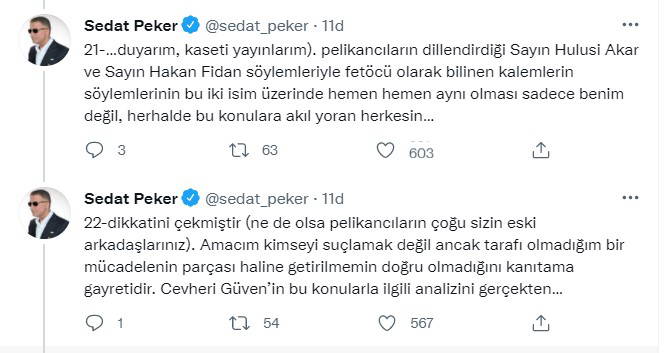 Sedat Peker'in iddiası: AKP ve FETÖ mahrem görüşme yapıyor