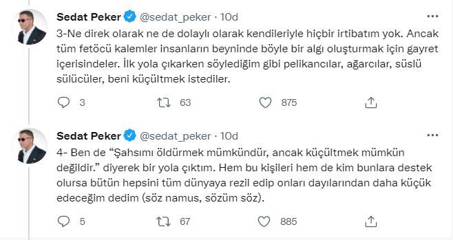 Sedat Peker'in iddiası: AKP ve FETÖ mahrem görüşme yapıyor