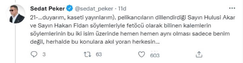 Sedat Peker'den, AKP'li Külünk'e 'Kaseti yayınlarım' tehdidi