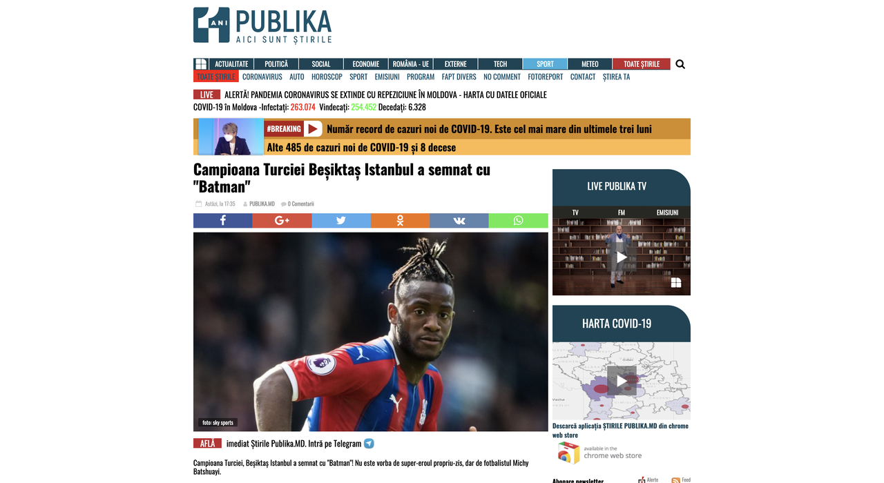 Beşiktaş'ın Michy Batshuayi transferi, dünya basınında yankı buldu