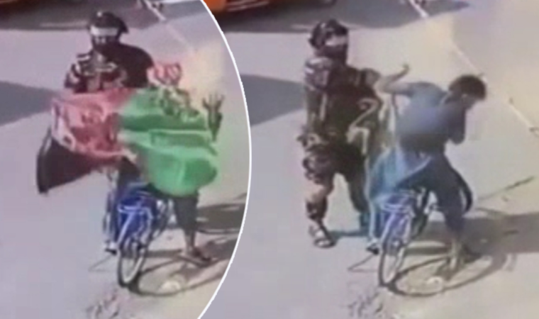 Taliban'ın Afganistan bayrağı taşıyanlara müdahalesi kamerada