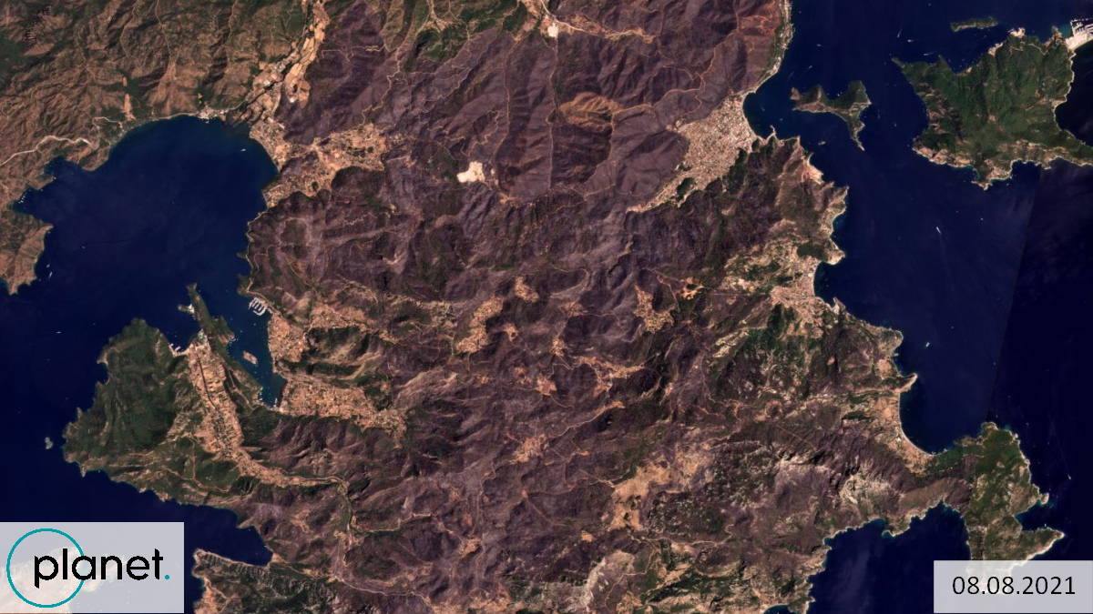 Uydu fotoğraflarıyla Türkiye tarihinin en büyük yangınları!