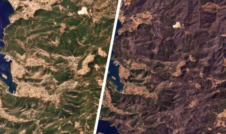 Uydu fotoğraflarıyla Türkiye tarihinin en büyük yangınları!