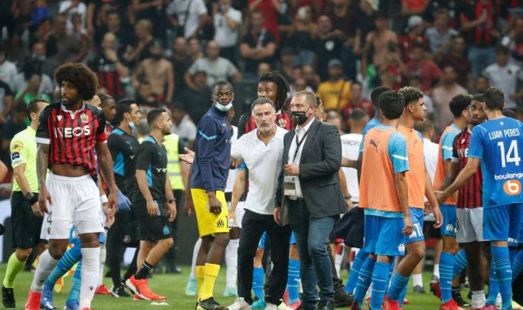 Nice-Marsilya maçı yarıda kaldı