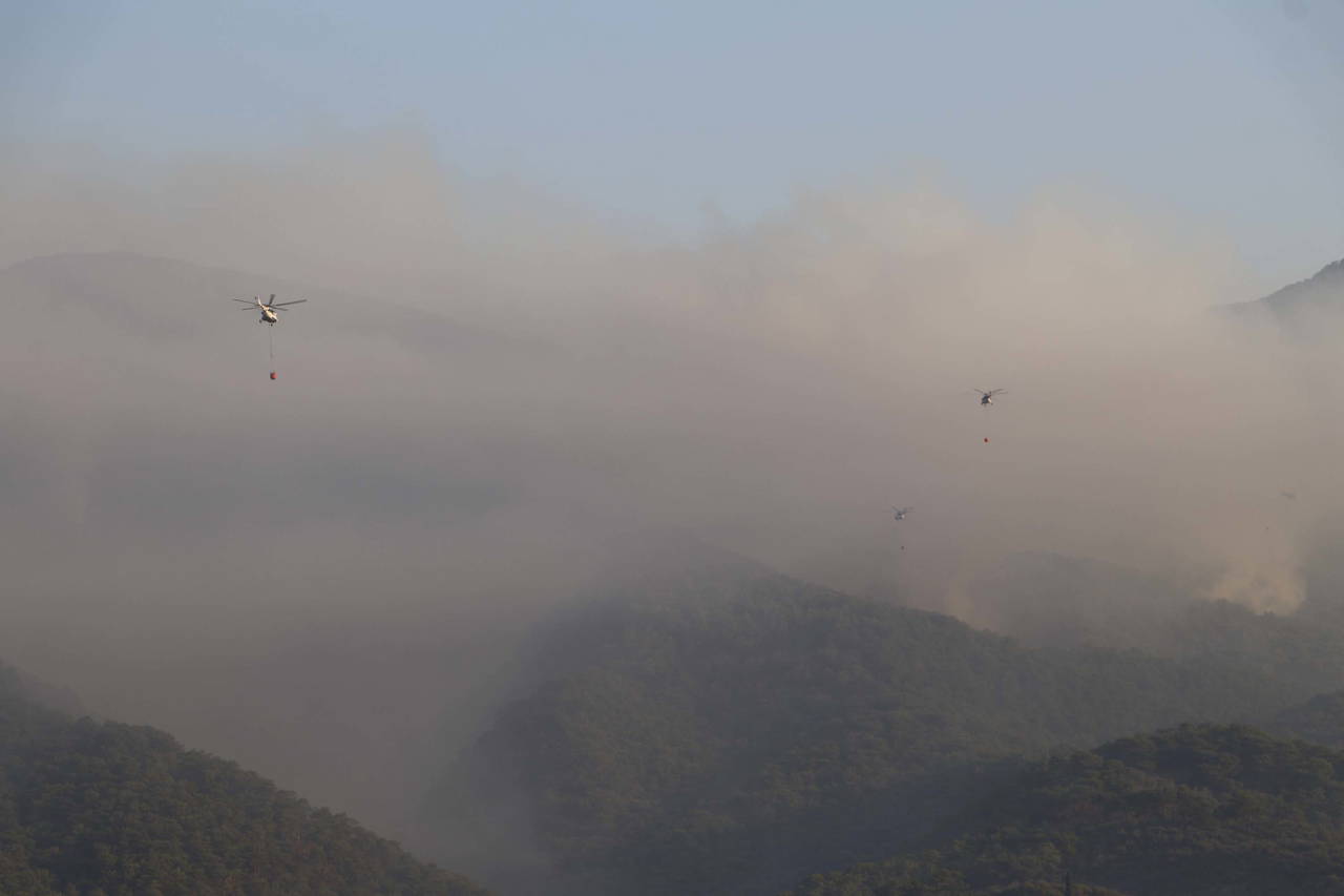Kazdağları'ndaki yangına hava müdahalesi yeniden başladı