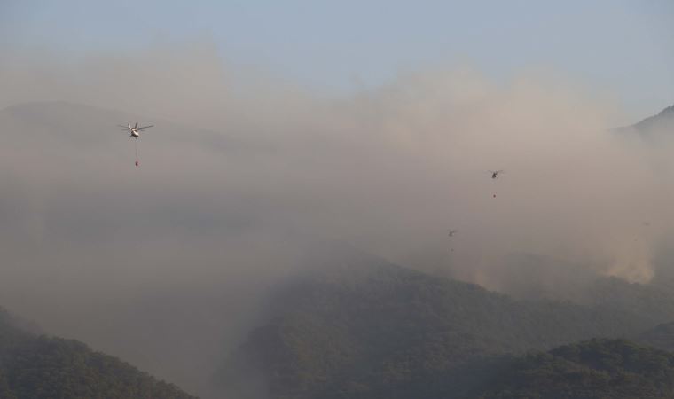 Kazdağları'ndaki yangına hava müdahalesi yeniden başladı