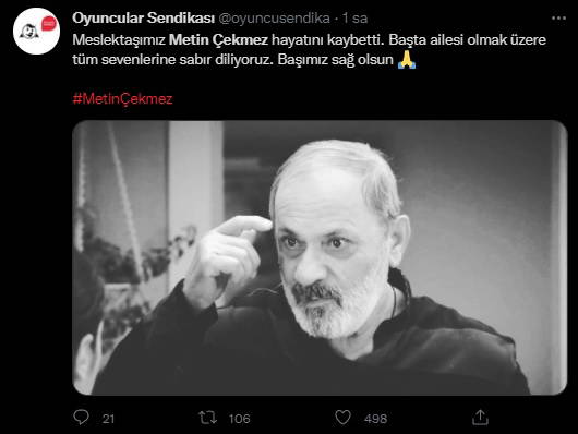 Siyasi ve ünlü isimlerden 'Metin Çekmez'e veda' paylaşımları
