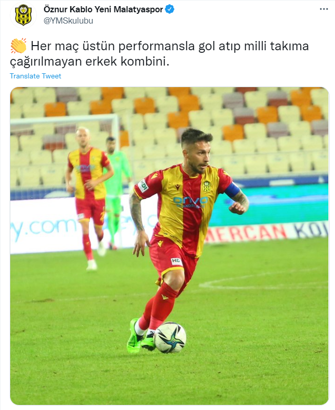 Yeni Malatyaspor'dan milli takım için Adem Büyük göndermesi