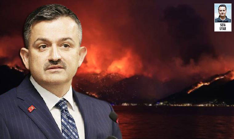 Yasalar bakanlığı işaret ederken Pakdemirli, 'yangın'dan belediyeleri sorumlu tuttu