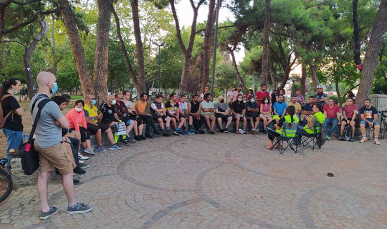 'Umut İçin Adalet Herkes İçin Adalet' turu İstanbul'da bisikletlilerle bir araya geldi