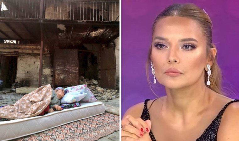 Demet Akalın, evi yanan Fatma Öksüzoğlu'na ulaştı: 