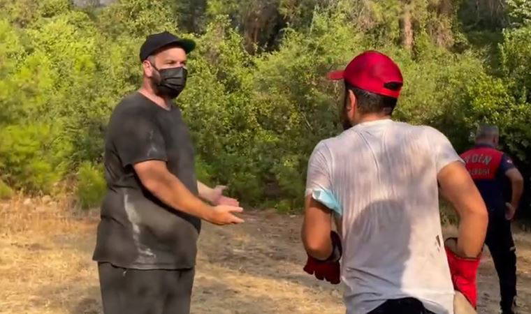 Şahan Gökbakar'dan yangın bölgesindeki gönüllü yurttaşa tepki: 