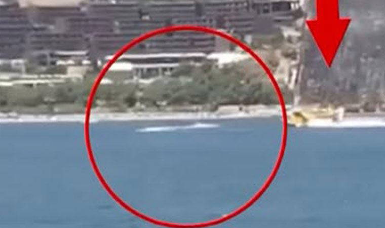 Yangına müdahalede su alan uçağı engelleyen jet-ski olayında yeni gelişme