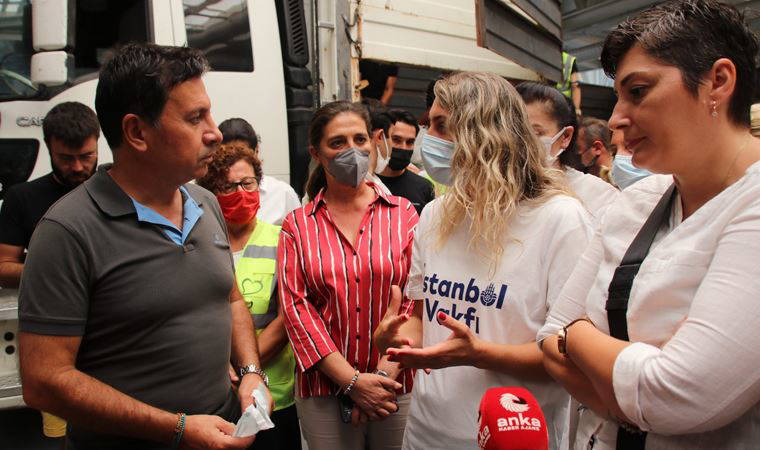 İstanbul Vakfı’nın gönderdiği yardım tırı afet bölgesinde