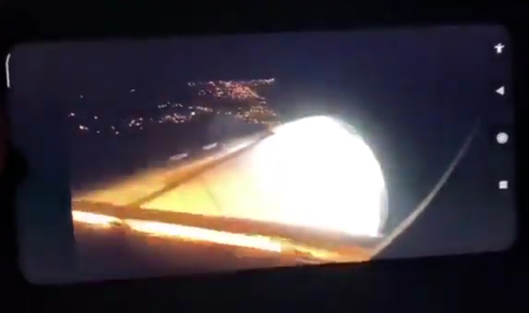 THY uçağındaki o anlar yolcunun cep telefonuna böyle yansıdı