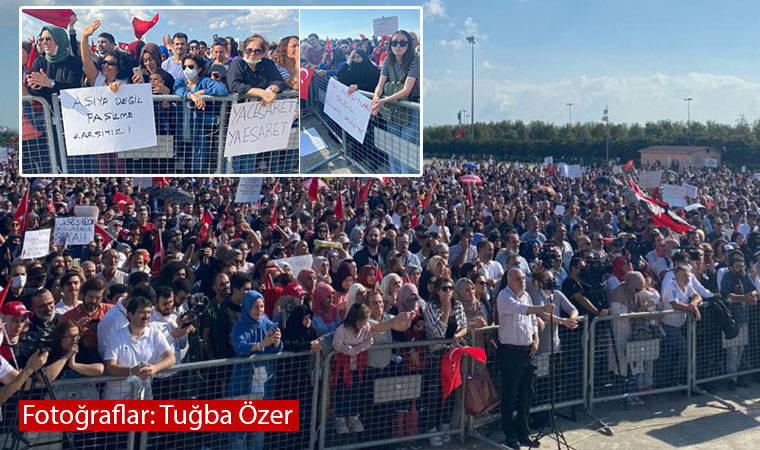 Maltepe'de aşı karşıtlarından miting