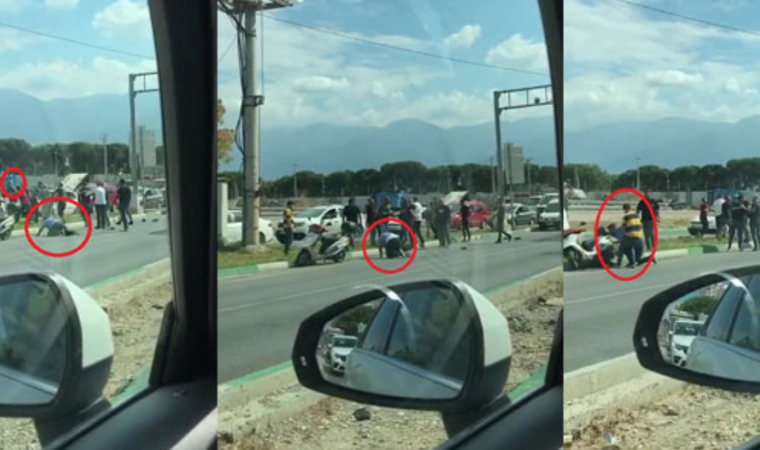 Bursa'da demir çubuklu ve sopalı yol verme kavgası