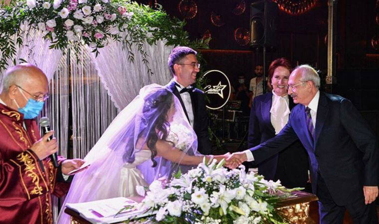 Kılıçdaroğlu düğün salonuna girerken görüntü alan kameraman havuza düştü