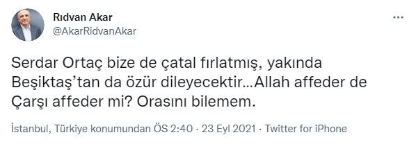 Serdar Ortaç'a Beşiktaş'la ilgili sözlerinin ardından tepki yağdı