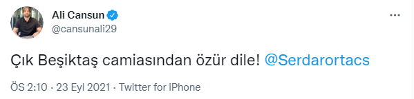 Serdar Ortaç'a Beşiktaş'la ilgili sözlerinin ardından tepki yağdı