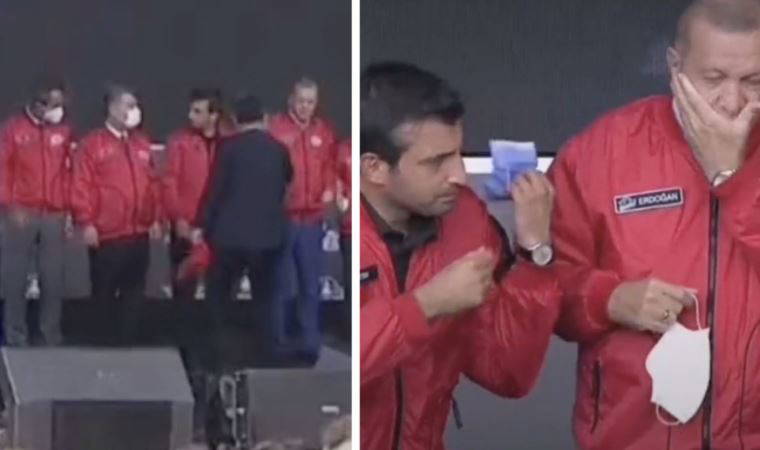TEKNOFEST'te maske krizi: Damat rica etti Bakan Koca reddetti