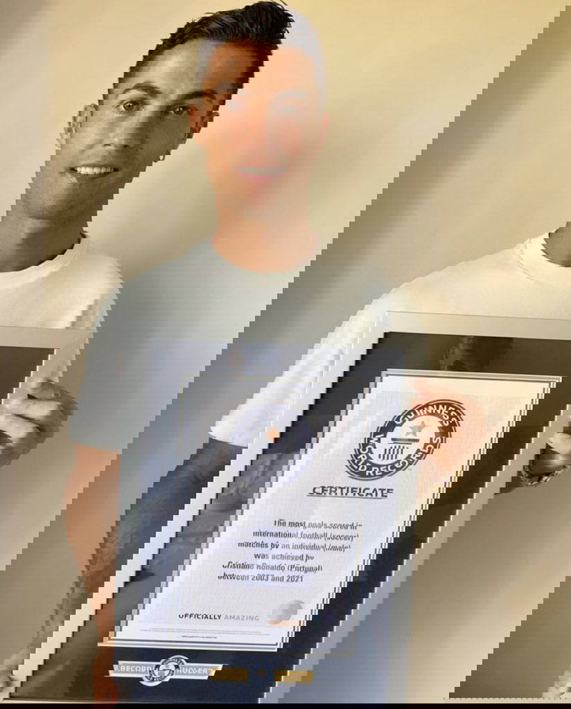 Cristiano Ronaldo, Guinness Rekorlar Kitabı'na girdi