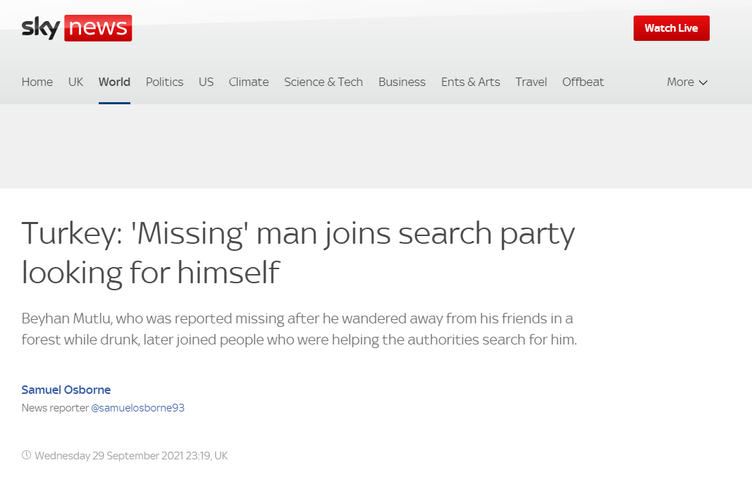 Kurtarma ekibiyle birlikte kendisini arayan adam dünya basınında: 'Evet, kendisini'