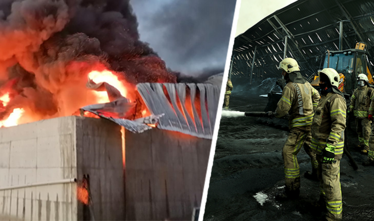 Silivri'de fabrika yangını