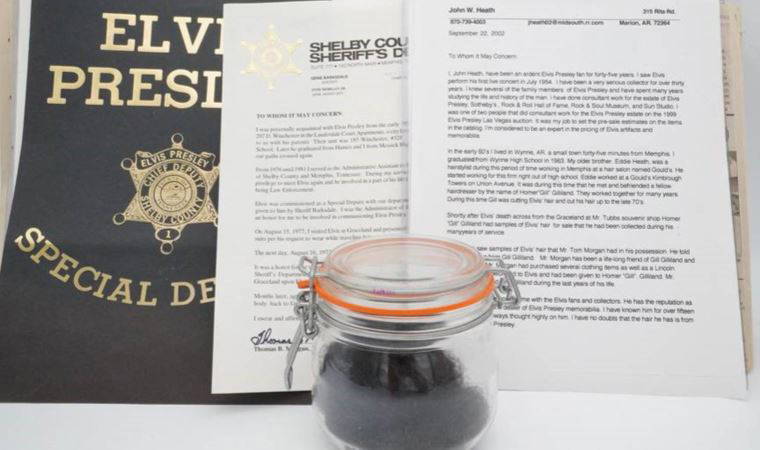 Elvis Presley’in saçı müzayedede 605 bin Türk lirasına satıldı