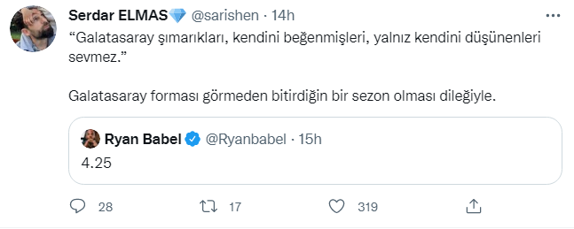 Galatasaraylı Ryan Babel'den dikkat çeken Twitter paylaşımı
