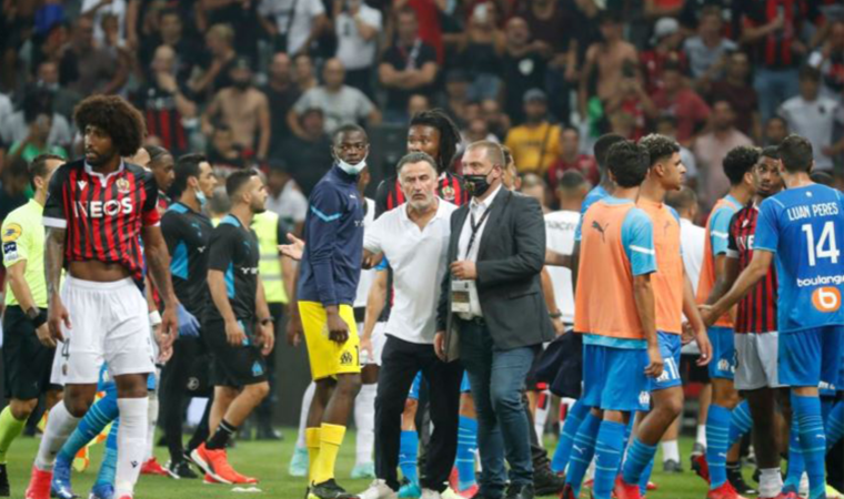 Yarıda kalan Nice-Olympique Marsilya maçında tarafların cezaları belli oldu