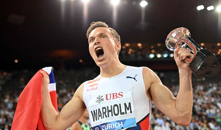 Olimpiyat rekortmeni Karsten Warholm Diamond Lig Zürih'te, 400 metre engellide birinci oldu
