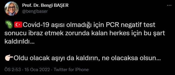 PCR şartının kaldırılmasına bilim insanlarından tepki: 'Oldu olacak aşıyı da kaldırın'