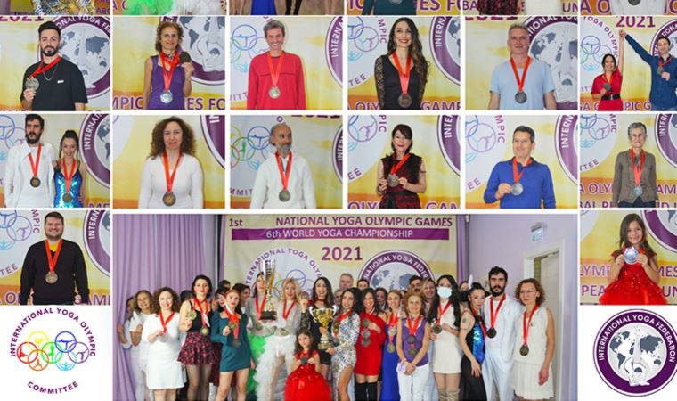 1. Türkiye Ulusal Yoga Olimpiyat Oyunları şampiyonları madalyalarını aldı