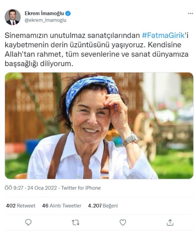 Türkiye, Fatma Girik'e ağlıyor: 'Hoşçakal Ezo Gelin'