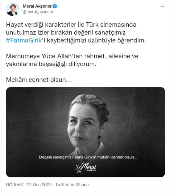 Türkiye, Fatma Girik'e ağlıyor: 'Hoşçakal Ezo Gelin'