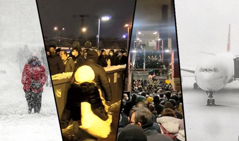 Kar İstanbul'u esir aldı: Yollar, köprüler, havalimanları...
