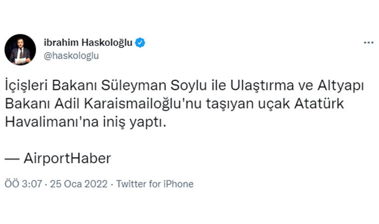 Erdoğan talimat vermişti: Bakanlar Atatürk Havalimanı'nı kullandı