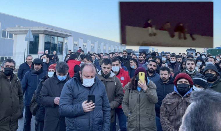 Farplas otomotiv firmasına polis girdi: Eylemdeki işçiler çatıya çıktı