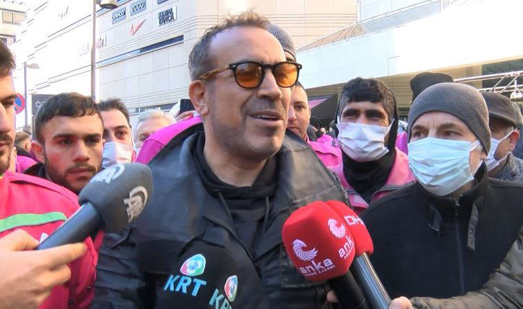 Haluk Levent'ten eylem yapan 'Yemeksepeti' emekçilerine destek